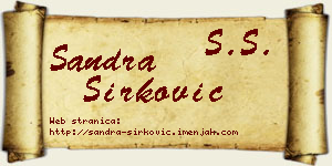 Sandra Sirković vizit kartica